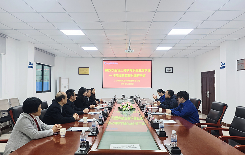广东省工商联专职副主席李红一行莅临欧莱新材调研考察