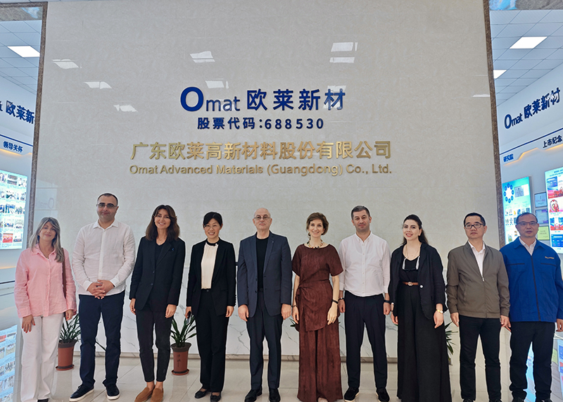 格鲁吉亚驻华大使及鲁斯塔维市代表团莅临欧莱新材参观交流